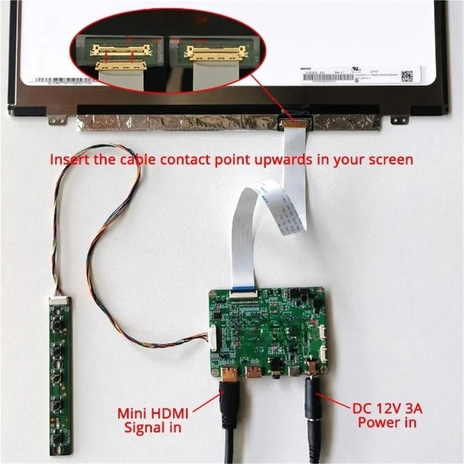 Placa De Accionamiento del Controlador LCD LM140LF2L M140NWF5 LM140LF3L