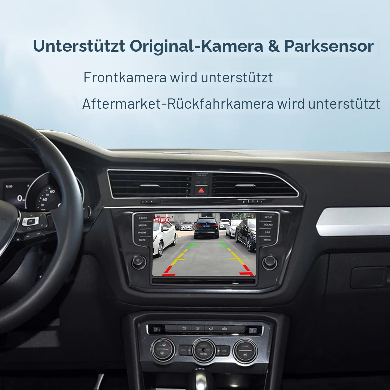 Drahtloses CarPlay und Android Auto Modul Fuer Volkswagen Skoda Octavia Golf 7 Polo Passat sowie Seat Leon GTI mit MIB/MIB2 System I Unterstuetzt Mirrorlink und OEM Fahrzeugfunktionen