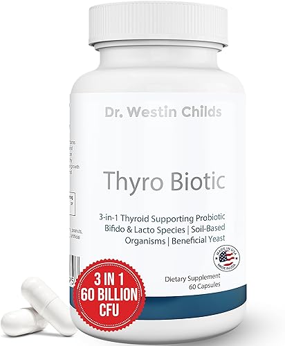 Dr. Westin Childs Thyro Biotic | Probiótico para mujeres - Apoya la tiroides, la salud digestiva y las hormonas | Saccharomyces boulardii, Bacillus