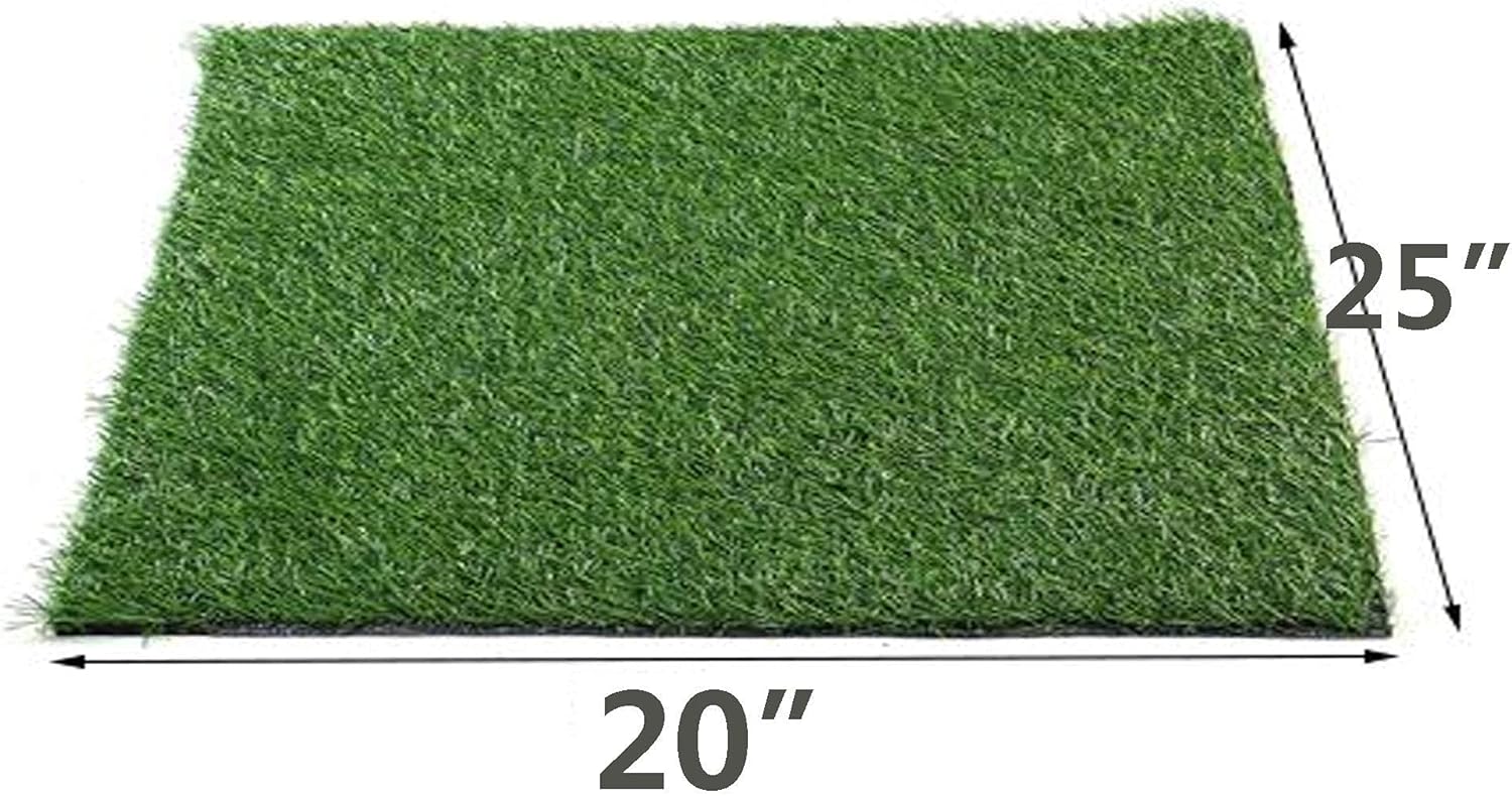 30"x20" Fake Grass Potty Pad Artificial Grass Trainer Portable Dog Turf Dog Grass Pad with Tray, 3 Layered System : Kitchen & Dining