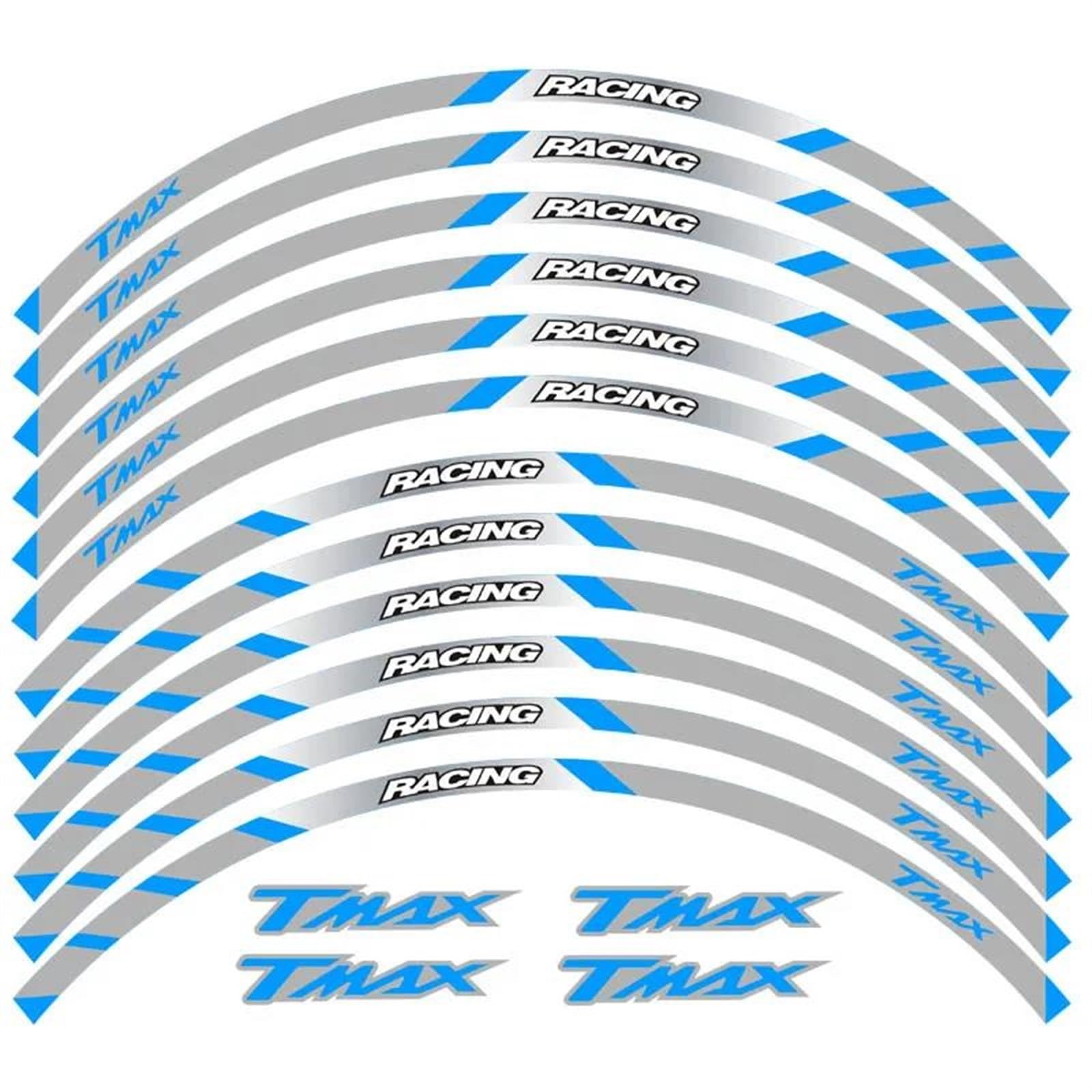 Stickers Motorcycle Accessories Reflective Rim Edge Stripes Wheel Stickers for TMAX T MAX(Style 16)