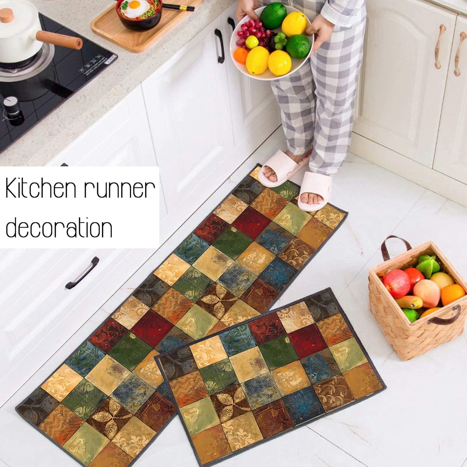 Tappeto Runner Moderno 120x500 Cm – Passatoia Per Cucina E Corridoio – Antiscivolo, Lavabile, Pelo Corto – Microfibra Morbida