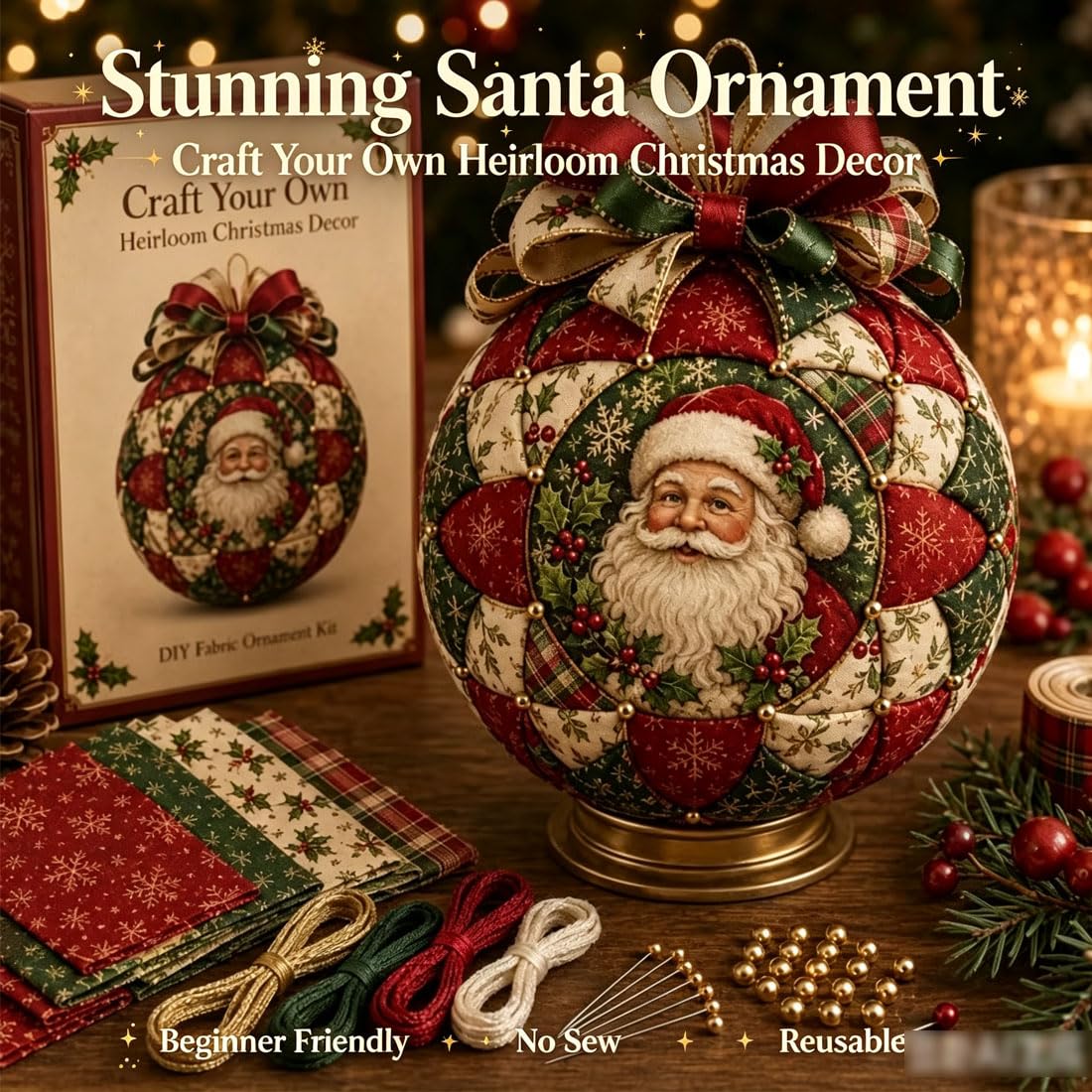 Kit Fai Da Te Per Decorazioni Natalizie Patchwork Classiche (Reindeer)