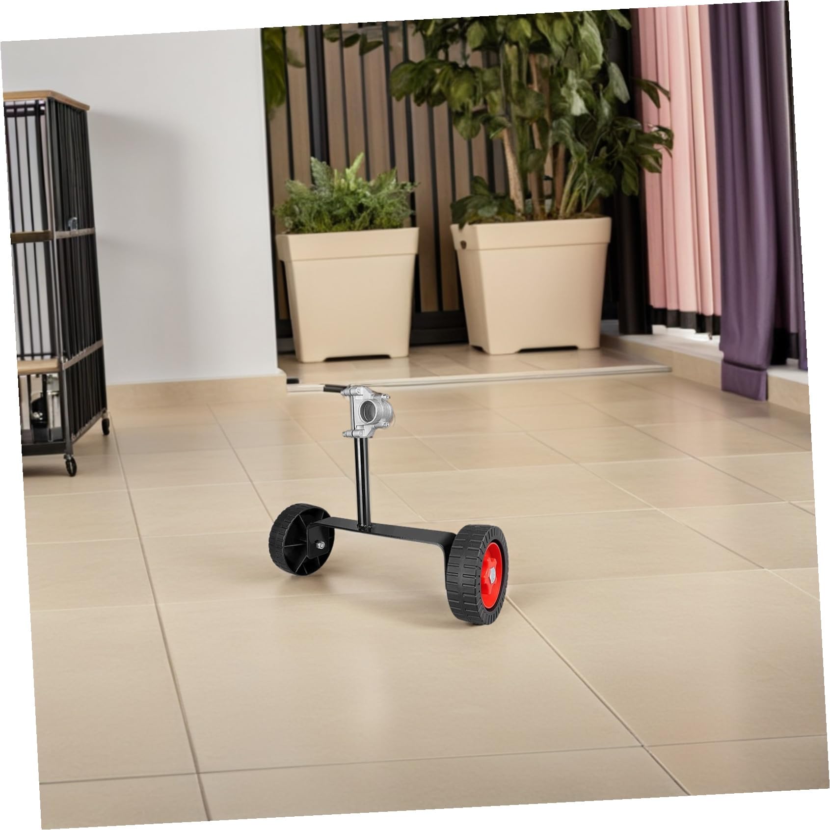 Ciieeo Rueda de Soporte y Ajustable en Altura para Recortabordes Estilo Mochila y Lateral, Accesorio de 28 Mm