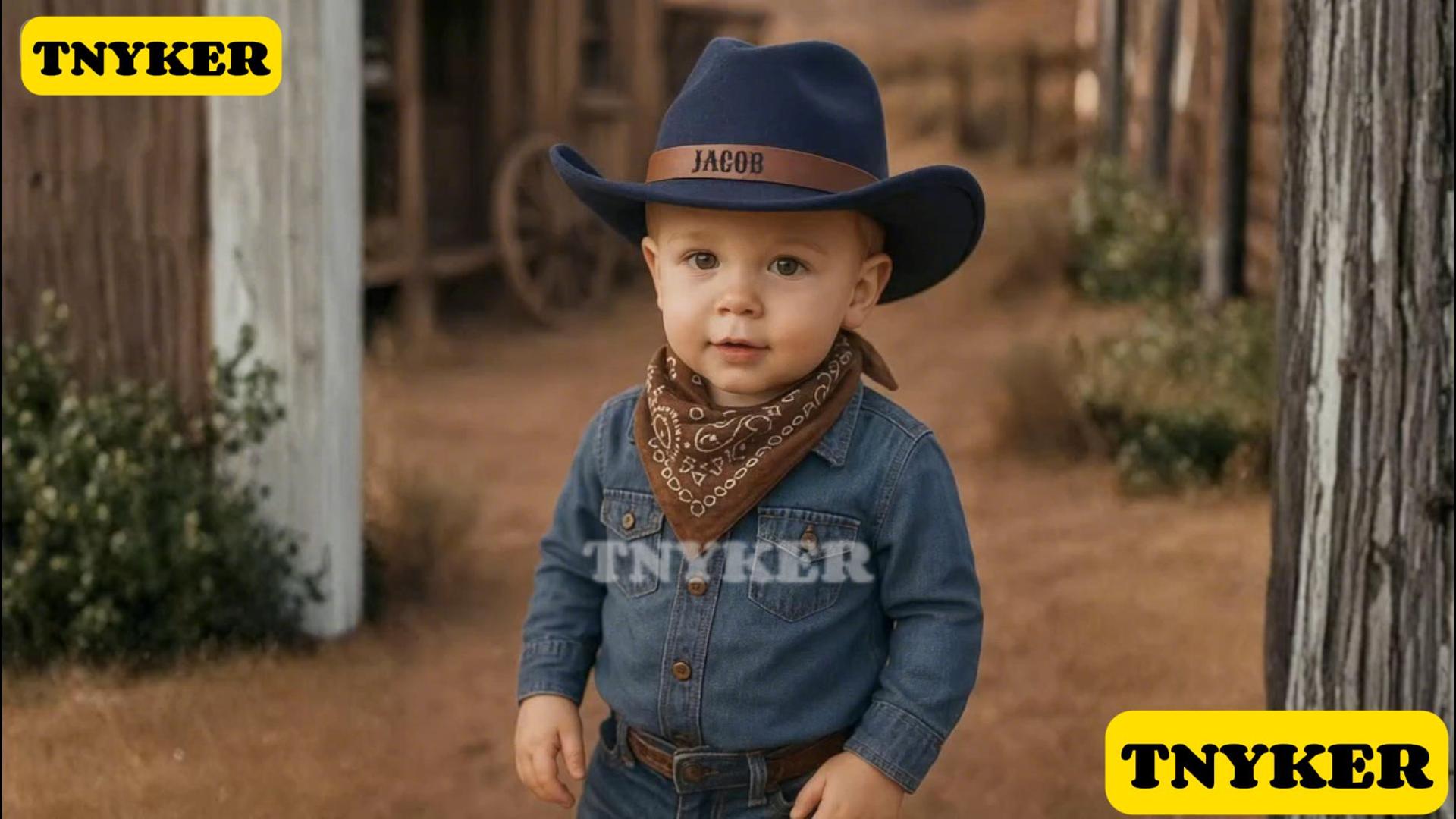 Sombrero Vaquero Playa 6 Colores Para Niños 2-6 Años – Con Bufanda Incluida, Estilo Verano 2025