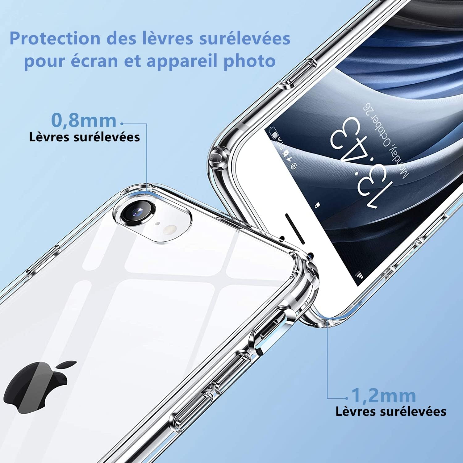 Clear Case for iPhone 8/7/SE 2020 - Syncwire Anti-Yellowing Anti-Scratch Shock Absorption Protective Cover 4.7" Compatible with iPhone 8/7/SE 2020 - Transparent