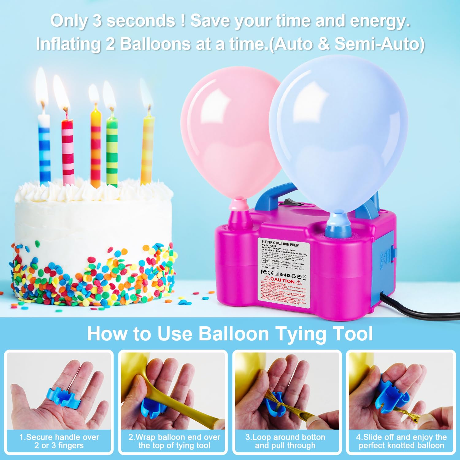 Electric Balloon Pump - Fast Inflation! -5