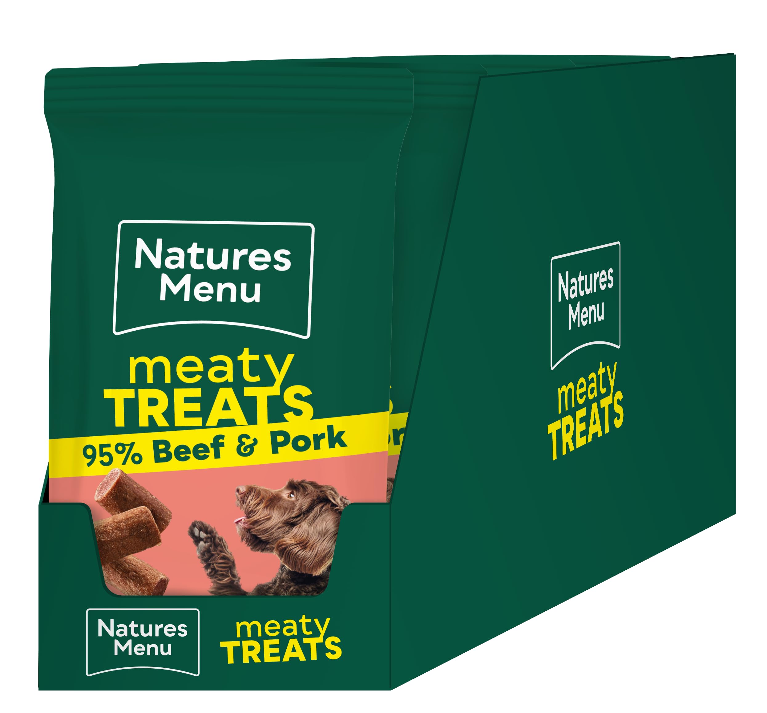 Natures Menu Meaty Treats for Adult Dogs with Beef - 12 x 50g, 50 g (Pack of 12)
