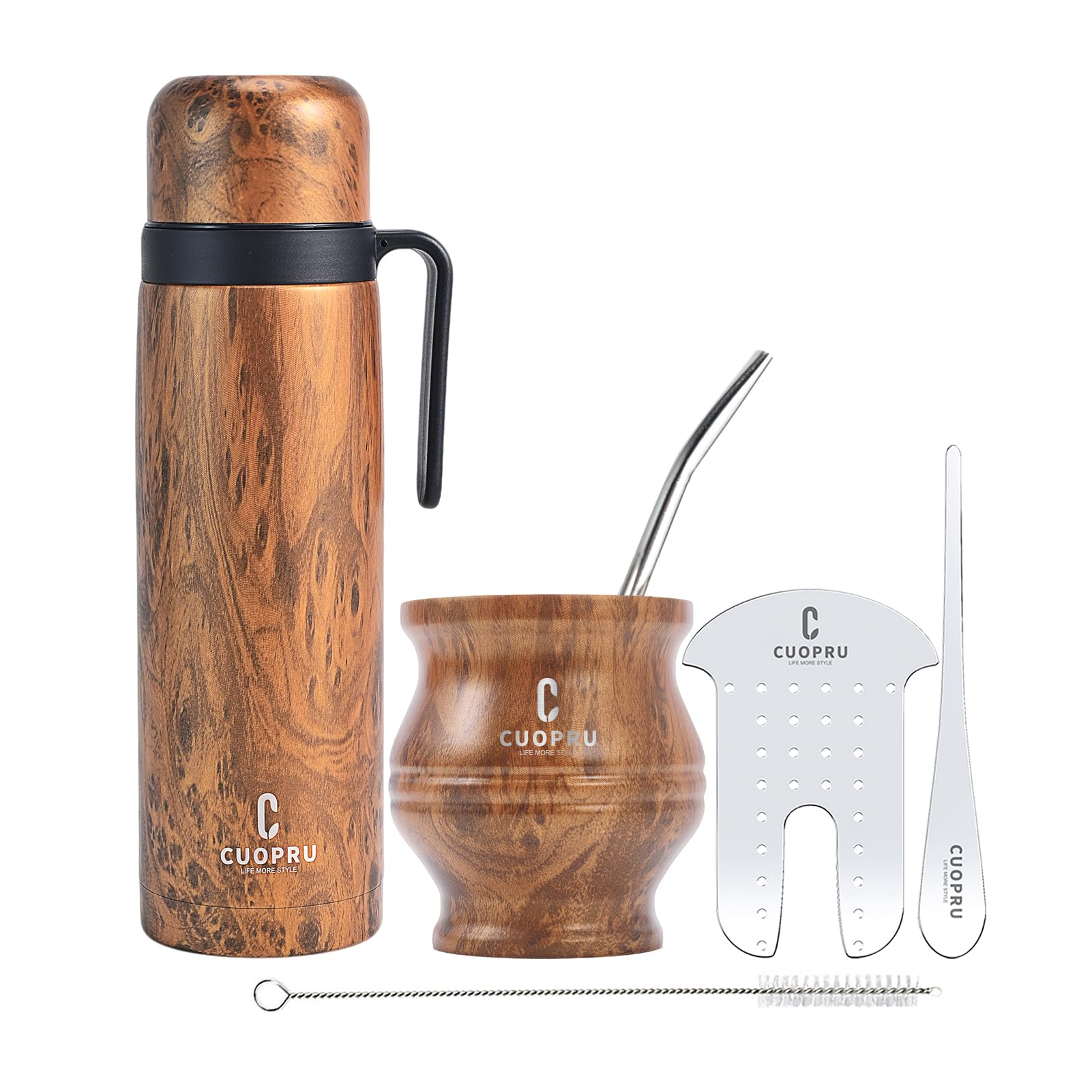 COPPER MATE エクセレントカレーポットセット Amazon.com: Cuopru Yerba Mate Cup and Termo Set - Modern Mate