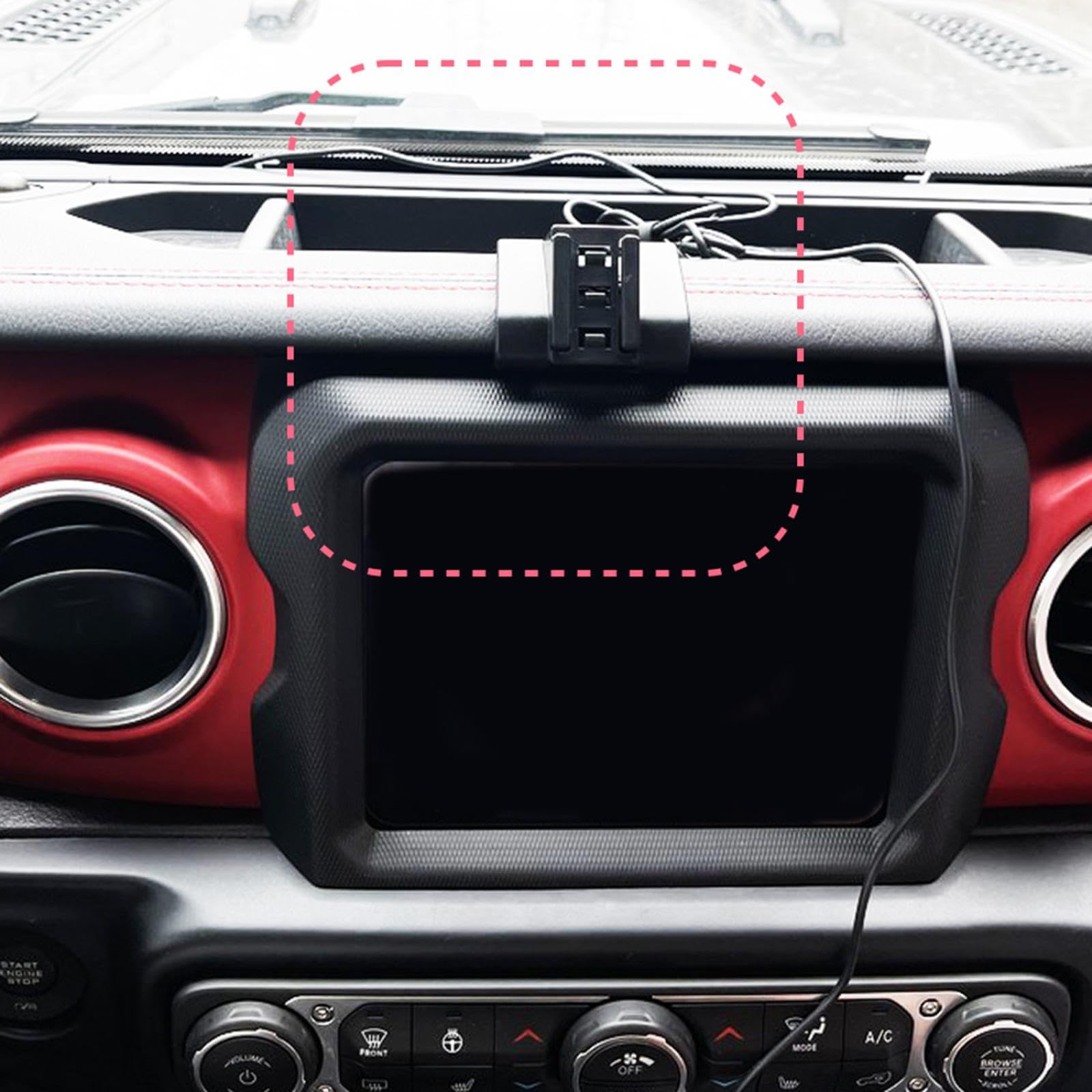 Uchwyt Samochodowy na Telefon dla Jeep Wrangler 2018-2024, uchwyt na telefon samochodowy uchwyt na telefon samochodowy akcesoria do wsparcia samochodu