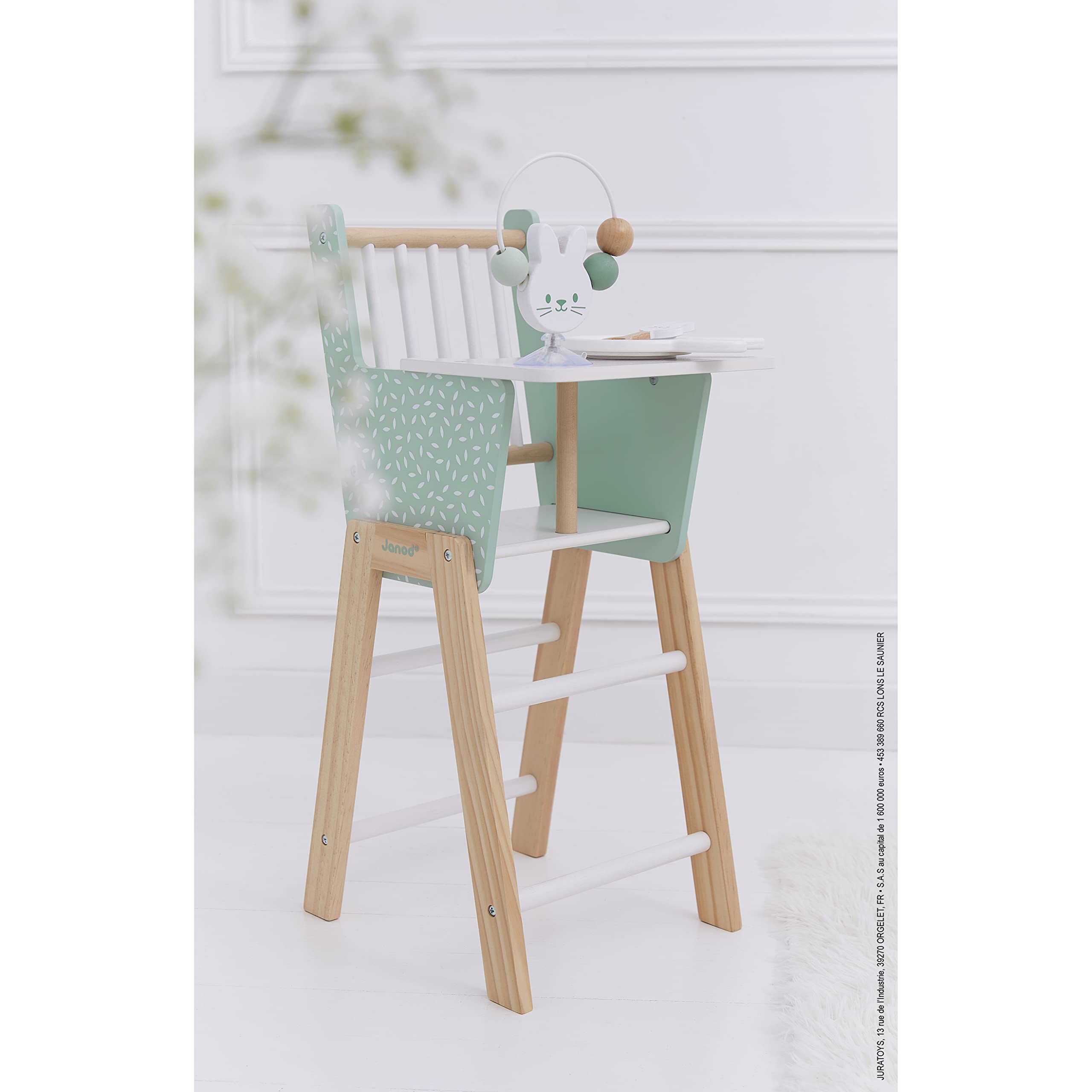 Janod Seggiolone Zen in Legno FSC Giocattolo di Imitazione Accessorio per Bambole 42 cm 3 Anni