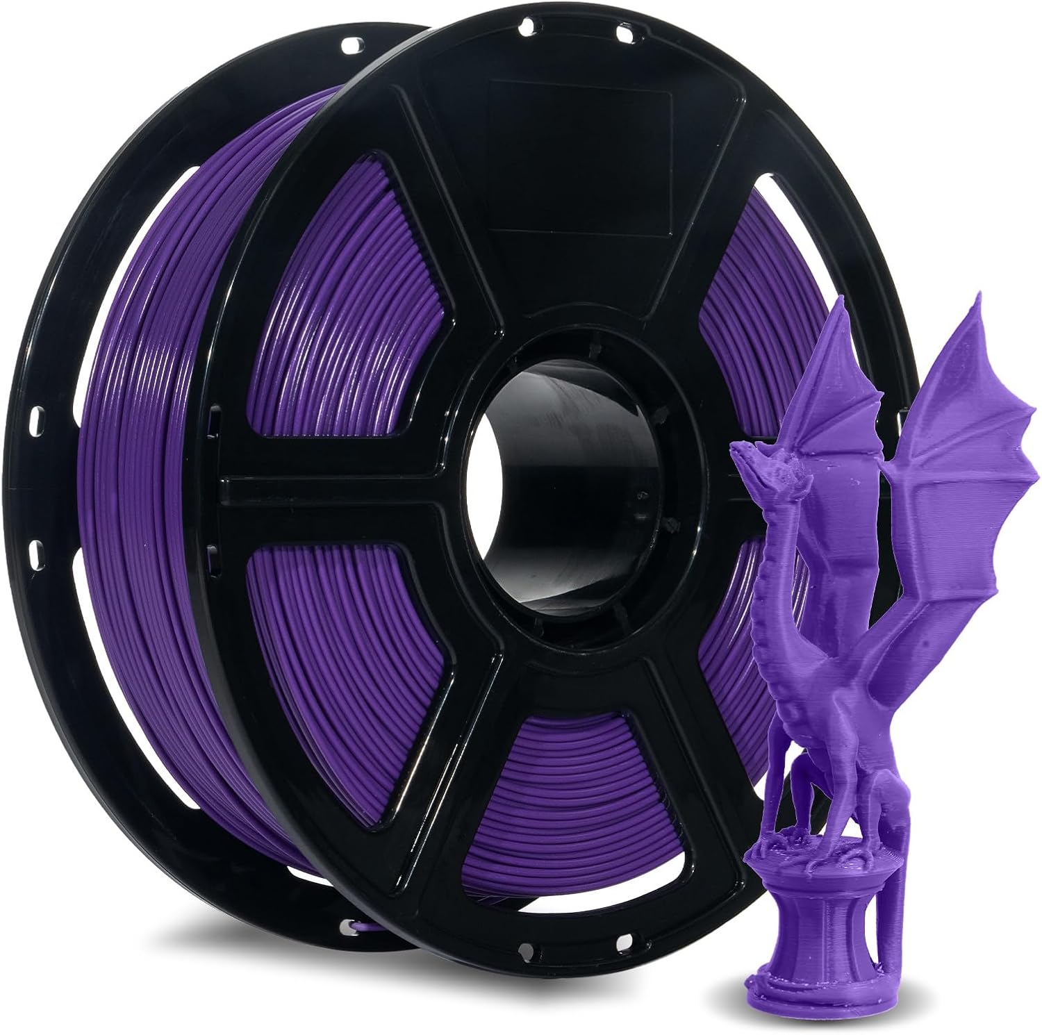 FLASHFORGE Filament PLA de 1,75 mm, bobine de filament pour imprimante 3D, précision dimensionnelle +/- 0,02 mm, profitez d'une qualité d'impression exceptionnelle (violet)