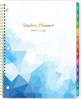 Student Planner 2025-2026 - Monthly and Weekly School Planner 2025-2026 with Colorful Tabs & Stickers, Aug. 2025 - June 2026, 9" x 11", Academic Planners - Blue