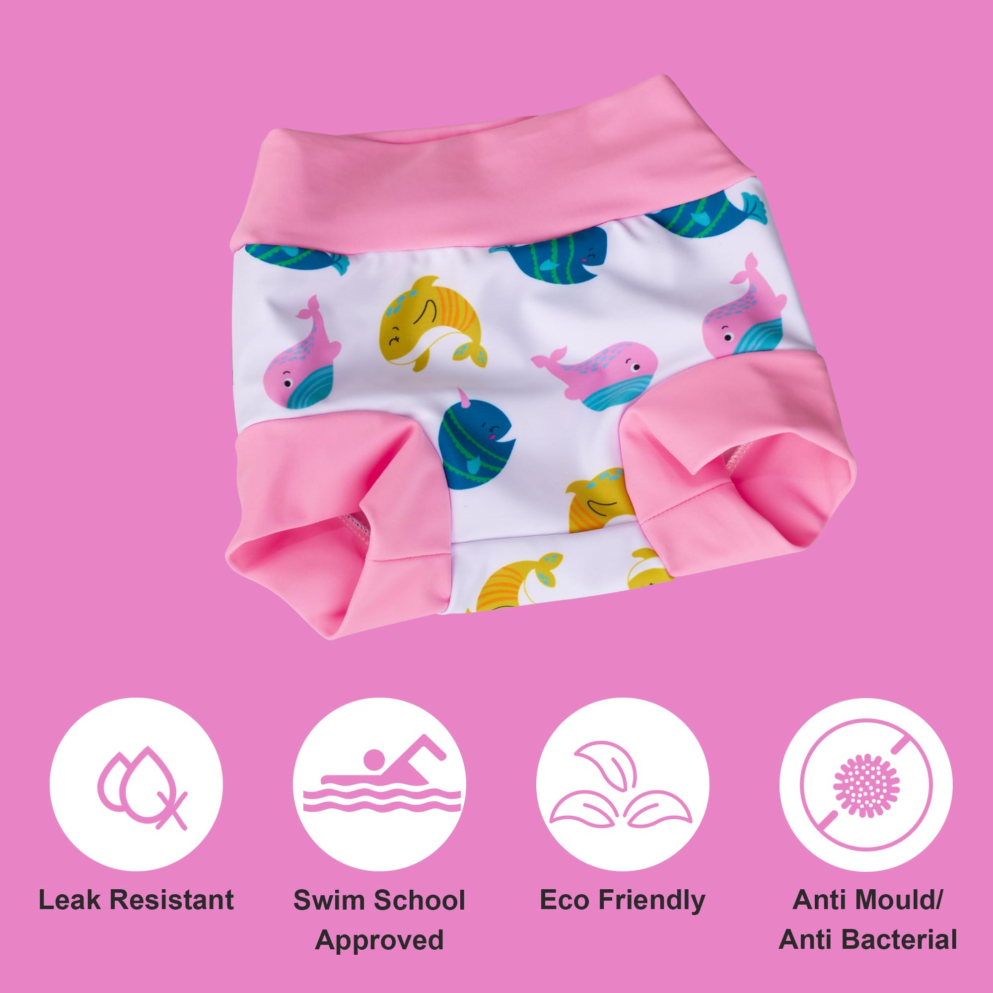 BIG ELEPHANT Pannolini da Nuoto per Bambini 28 Pezzi – Riutilizzabili, Regolabili e Lavabili Costume da Bagno per Neonati e Bambini - 3