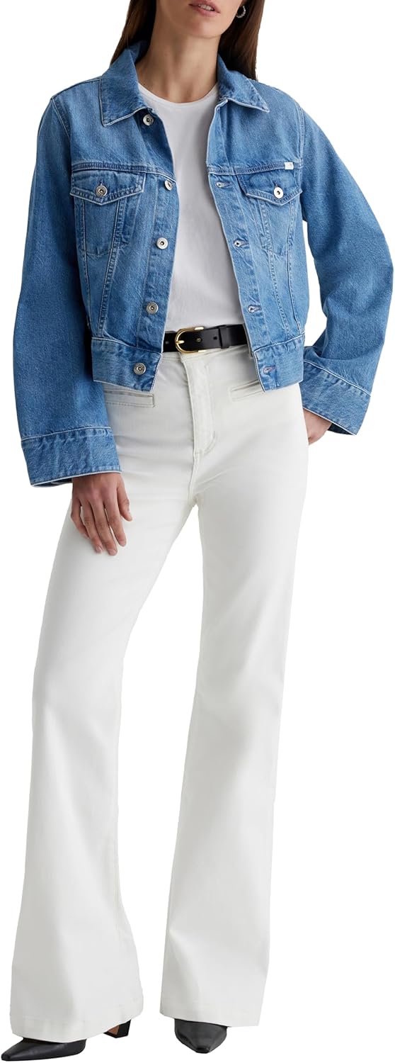 AG Jeans Women's Isa Cropped Trucker Jacket, Flashback - Image 4