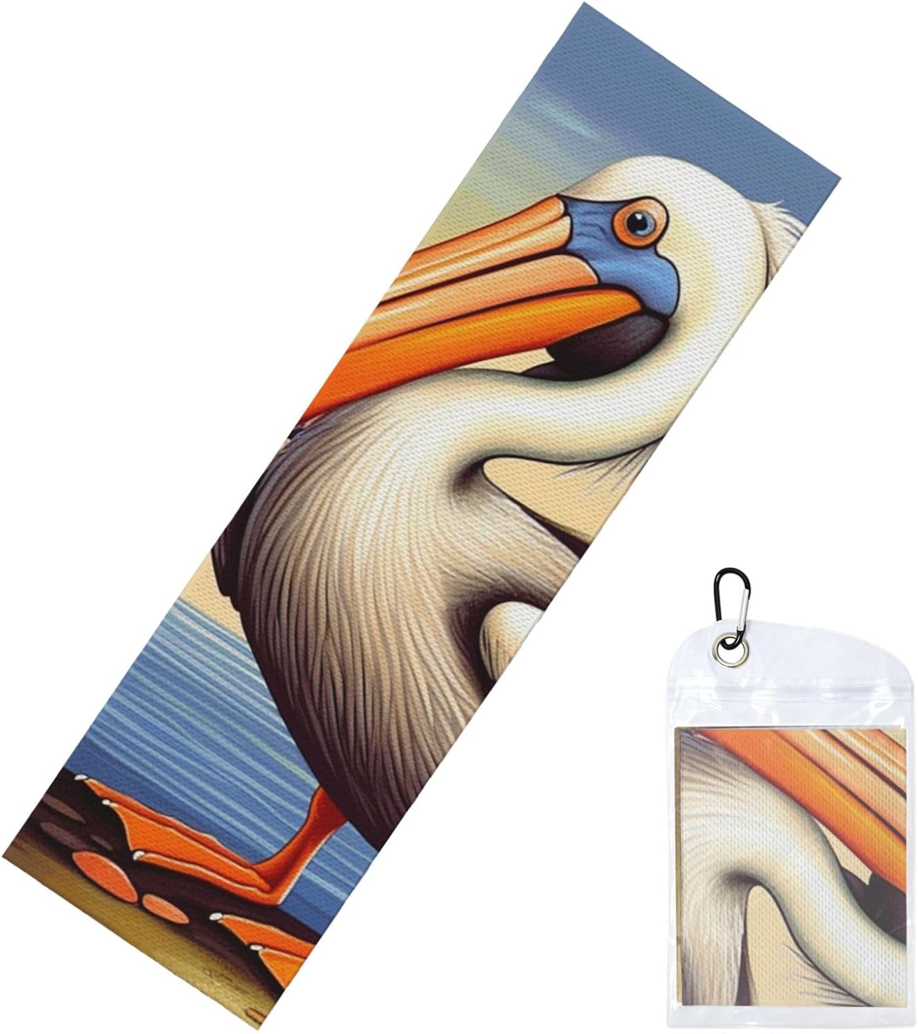 Pelican Birds Cooling Towel Cold Exercise Towel, Soft Breathable Ice Towel Microfiber Gym Towel with PVC Pouch for Yoga Golf Gym Fitness 40″X12″