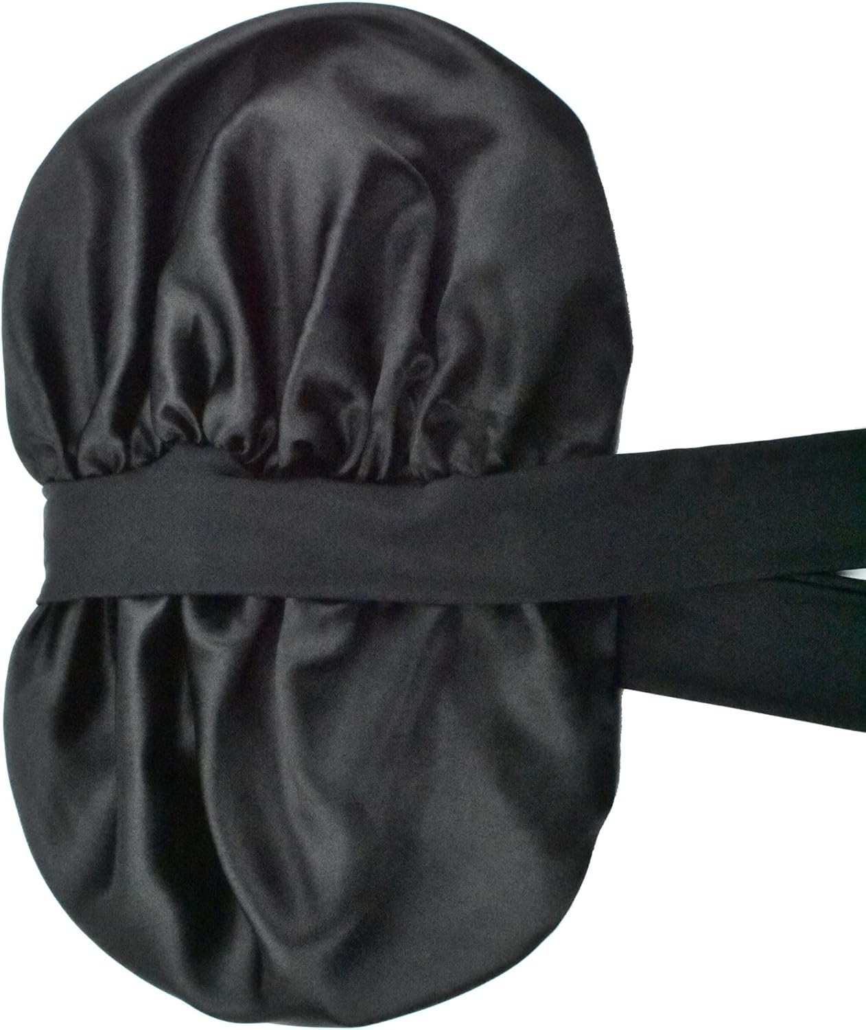 Double Layer Silk Bonnet for Sleeping Women Long Curly Hair Braids, Large Silk Lined Sleep Caps, Satin Bonnet with Tie Band - Image 6