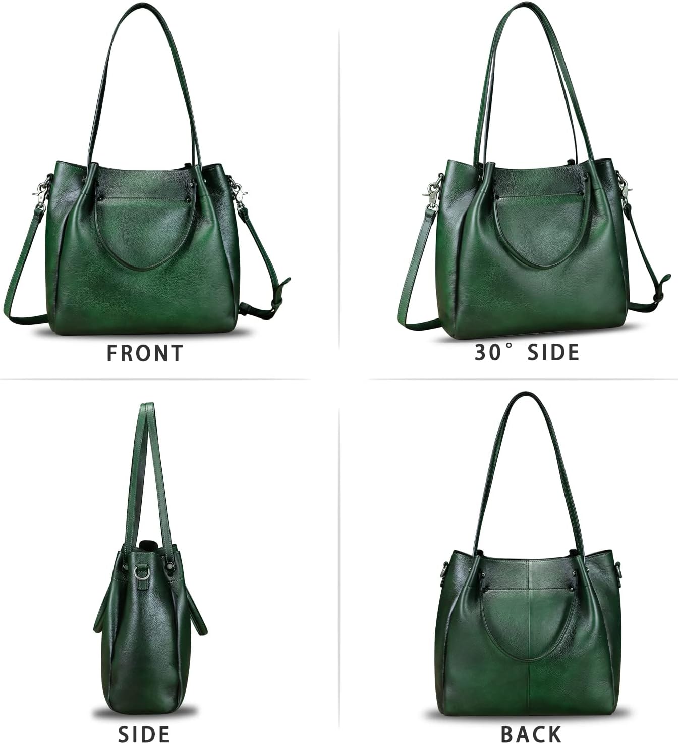 Genuine Leather Handbags for Women Satchel Purses Vintage Handmade Shoulder Bag Top Handle Handbag Totes