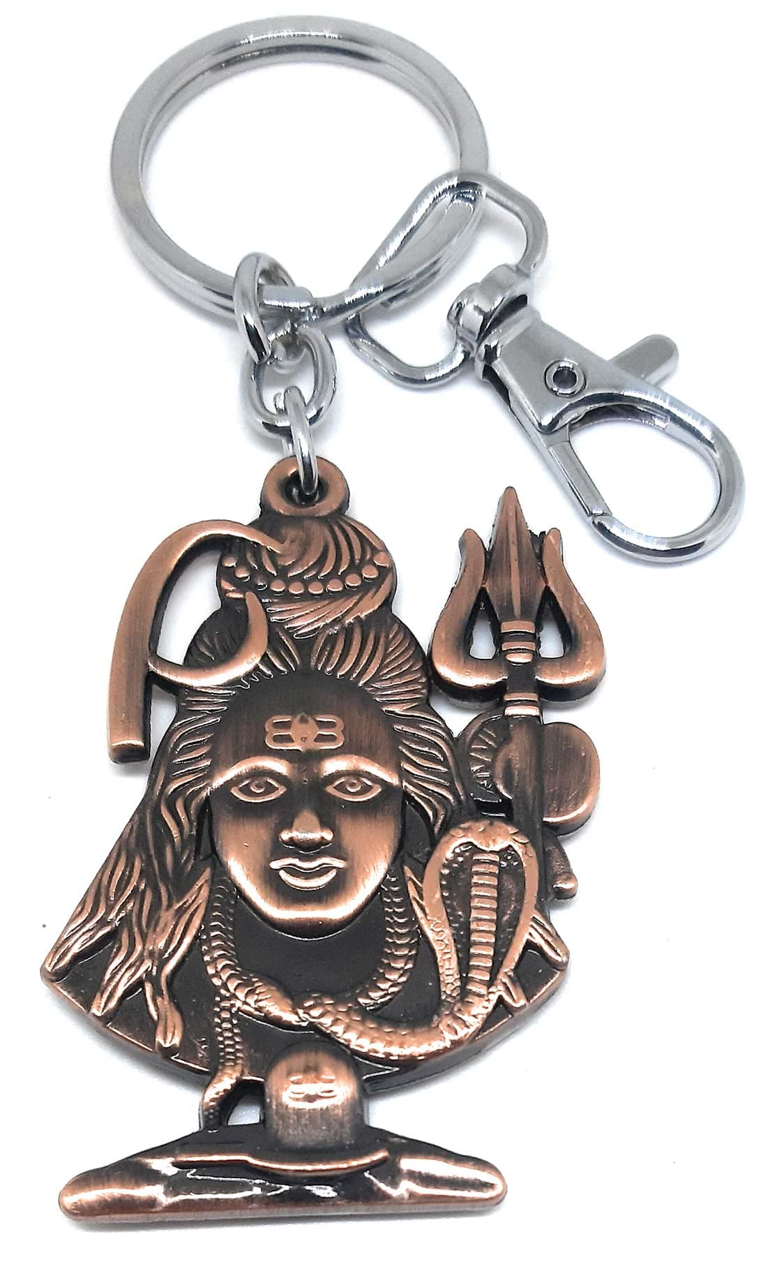 Lord Shiva Mahakaal Mahadev Trishul Damru Shivling Vasuki Double Side Gift Keychain For Men Women Boys Girls Parents Bike Car Metal Hook Keychain-image-37