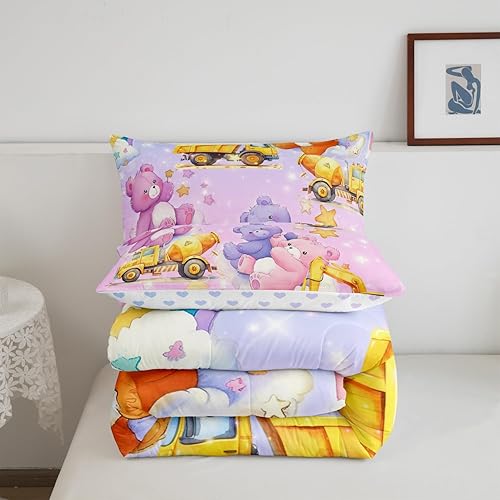 Miniatura 142 de Castle Fairy Juego de edredón con bandera estadounidense, tamaño King, ropa de cama de animales de pastor alemán para niñas y adolescentes, juego