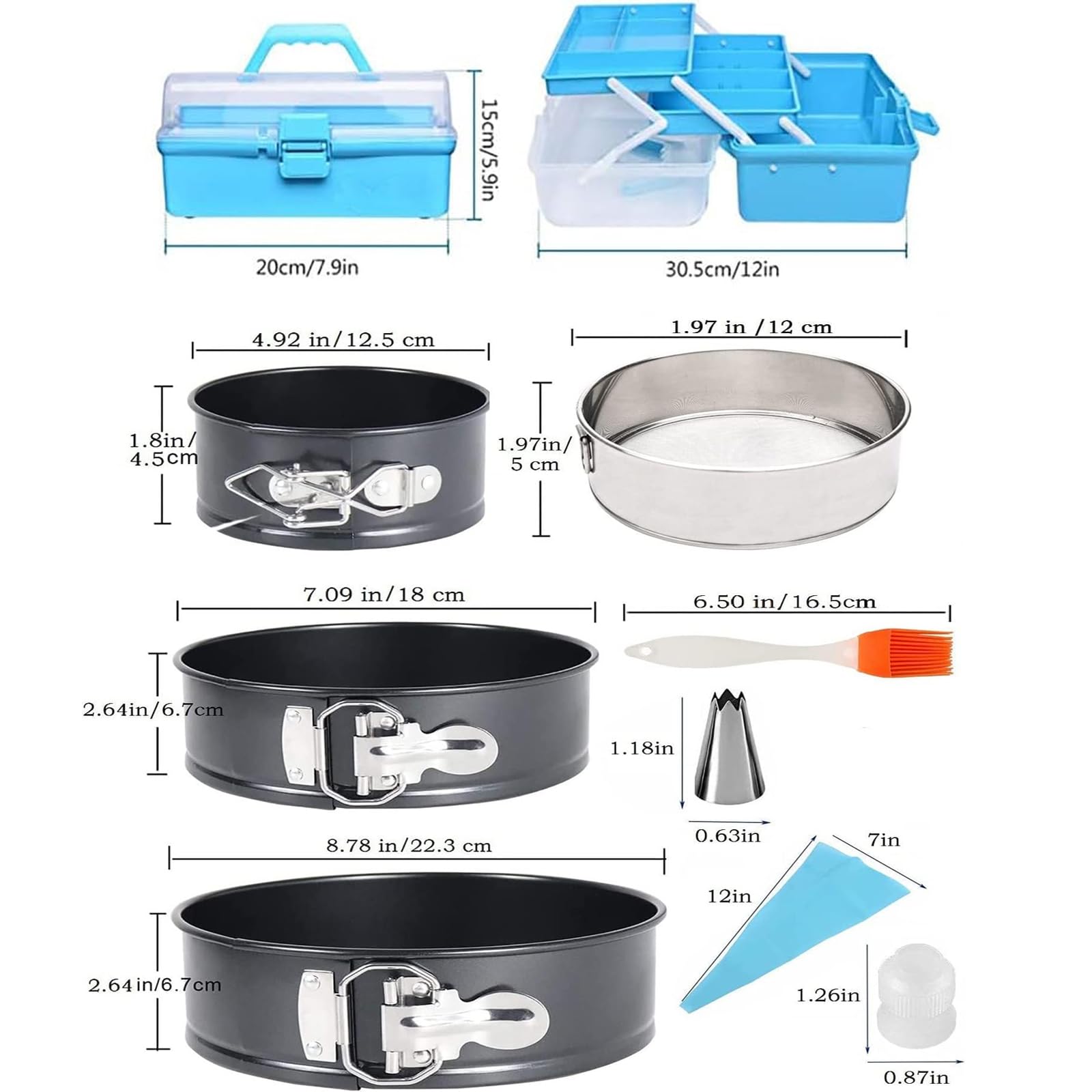 Kit di 236 Pezzi per Decorare Torte: Beccucci per Glassa E sac à Poche, Strumenti per Decorare Cupcake E Biscotti con Custodia, per Principianti E Professionisti.