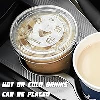 Vista 22 de zipelo Bling Car Cup Coaster, 2 Pack Universal Vehicle Anti-Slip Cup Holder Insert Coasters, Crystal Rhinestone Silicone Shockproof Drink Mat, Car