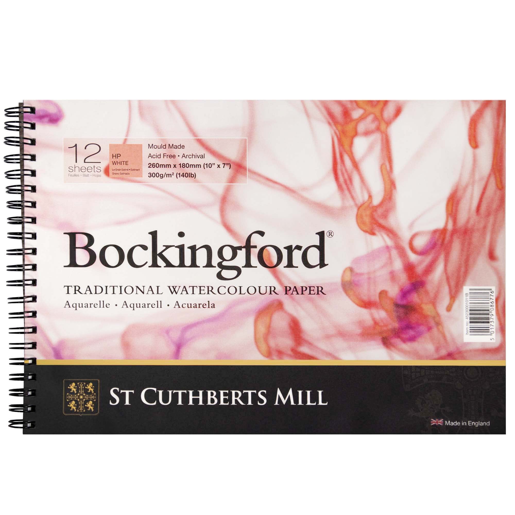 Bockingford Multi-Coloured 300Gsm Spiral Pad 10" X 7" (260 X 180Mm) Hot Pressed