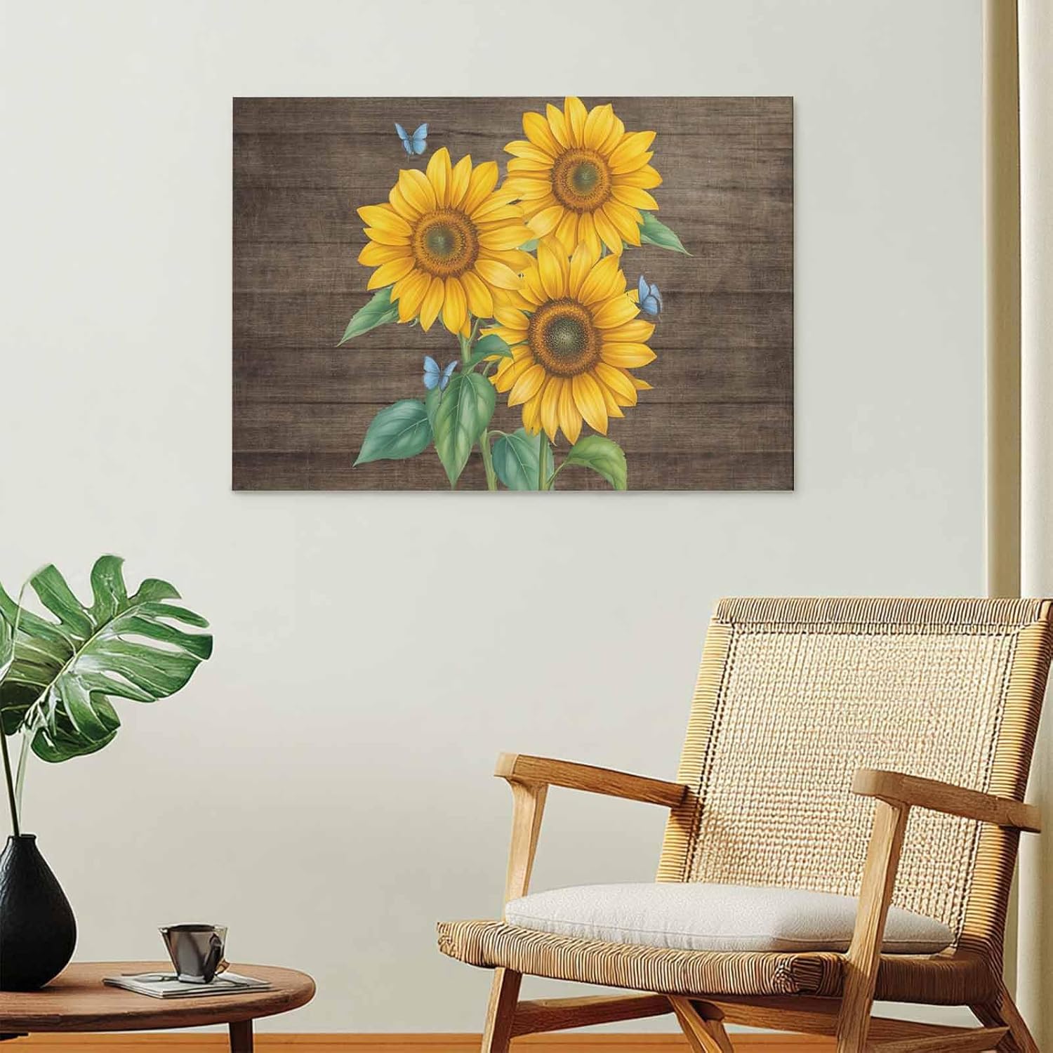 Farm Yellow Sunflower Butterfly