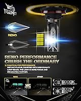 Vista 6 de RENO Combo de bombillas 9005 H11, bombillas antiniebla H11 9005 sin ventilador 6500K 800% más brillantes 9005 H11 para uso todoterreno o niebla