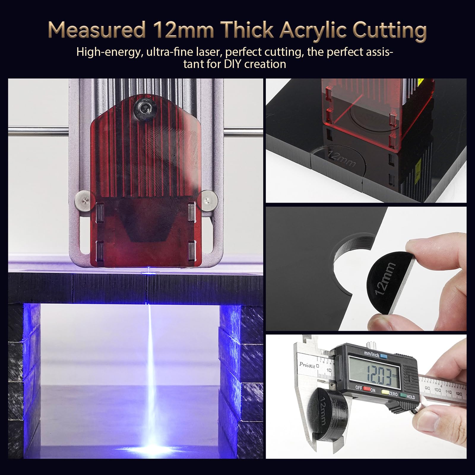 ATOMSTACK A5 Pro 40 W Laser graviermaschine, 5W Laser-Ausgangsleistung, Gravurfläche 410x400mm, 0,01 mm hochpräzise Laser Cutter, Graveur für Holz Metall DIY handgefertigt
