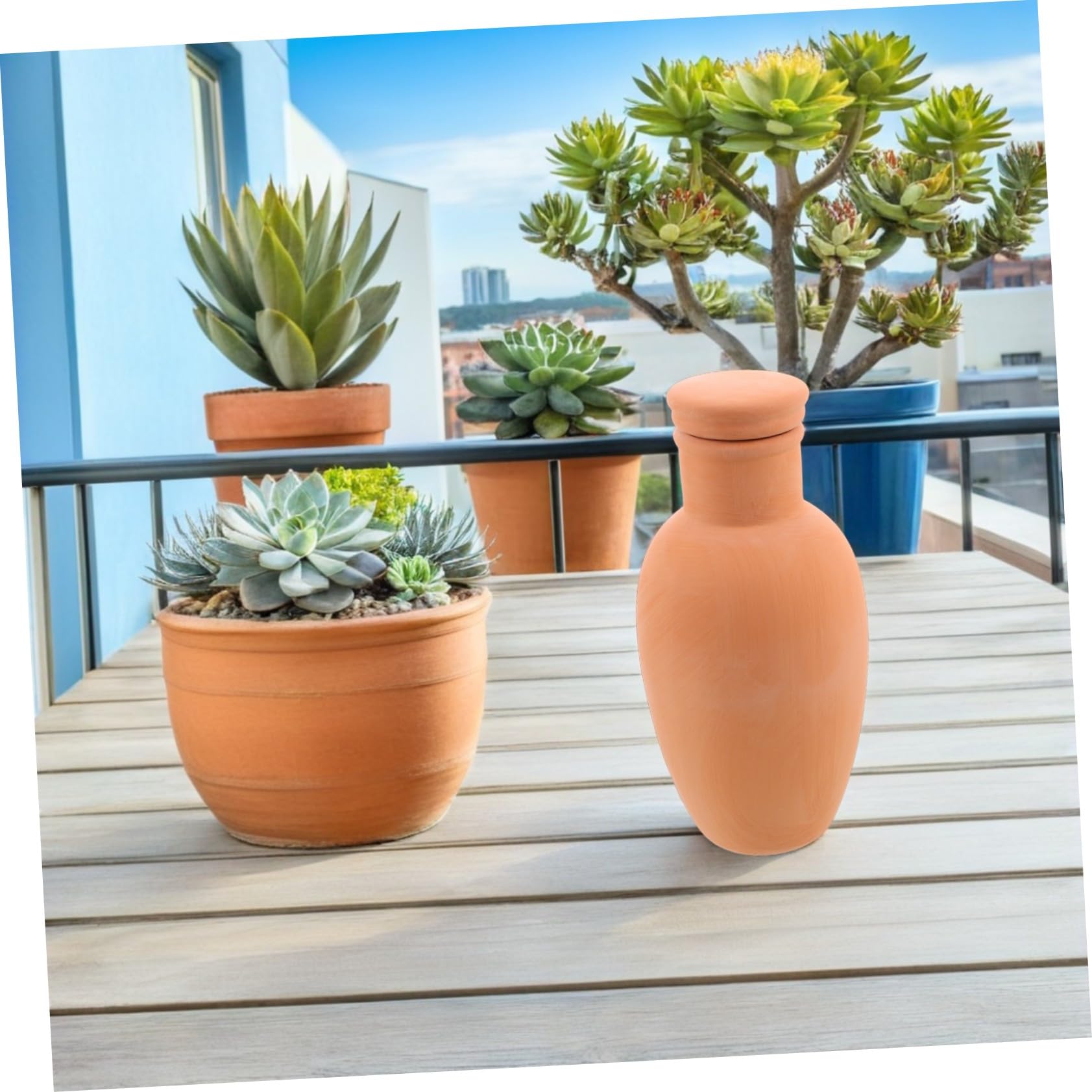 4 Pièces Système Arrosage Automatique Terre Cuite Régulation Intelligente de Eau Arrosage Lent pour Plantes Intérieur et Extérieur pour Pots