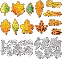 Vista 15 de GLOBLELAND Troqueles de corte de espantapájaros de Halloween para bricolaje, álbumes de recortes, metal, cosecha, otoño, cosecha, troqueles, día