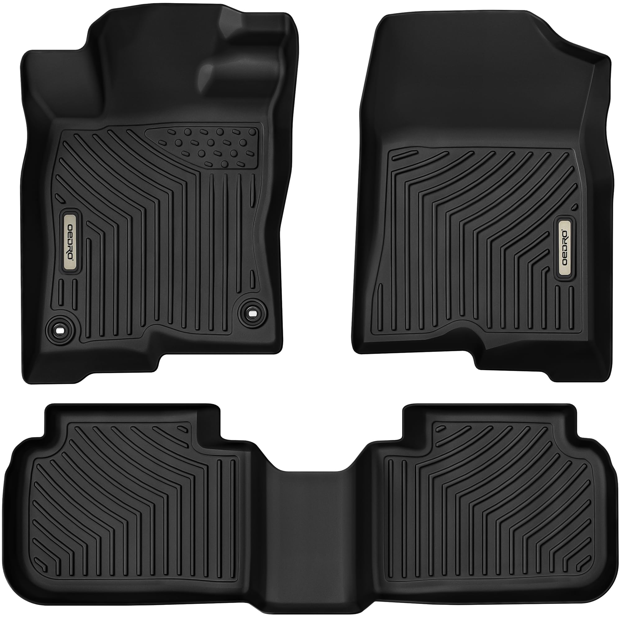 Similar with Pictures, Unknown Type of Car. OEDRO Floor Mats All-Weather Custom Fit Black TPE All Season Floor Liners 1st & 2nd Row Set