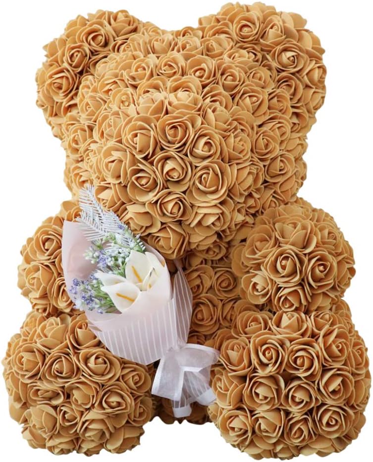 Amazon Co Jp ローズベア ローズテディベア ローズベアー 38cm 大 薔薇 バラ 造花 熊 くま ぬいぐるみ 結婚祝い 全6色 ライトコフリー ホーム キッチン