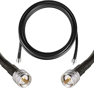 15ft PL259 to PL259 S-LMR400 Low Loss Coax Extension Cable, GEMEK UHF M/M Jumper for CB Radio, Antenna Analyzer, WiFi, SWR Meter, Ham Radio, Short Wave Radio - HF, VHF, UHF (50 Ohm Not for TV)