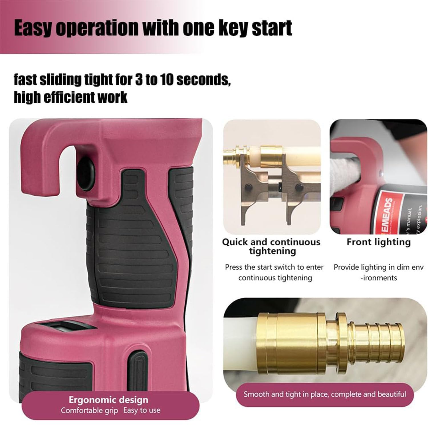 Pex Kit de herramientas de expansión, crimpadora de montaje de abrazadera de tuberías, herramienta expansora de fontanería para tuberías Pex de 16 a 32 mm, solución completa de fontanería para