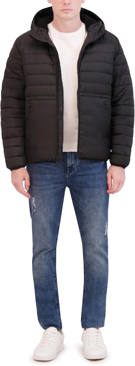 Kenneth Cole Men's Hooded Down Alternative Jacket