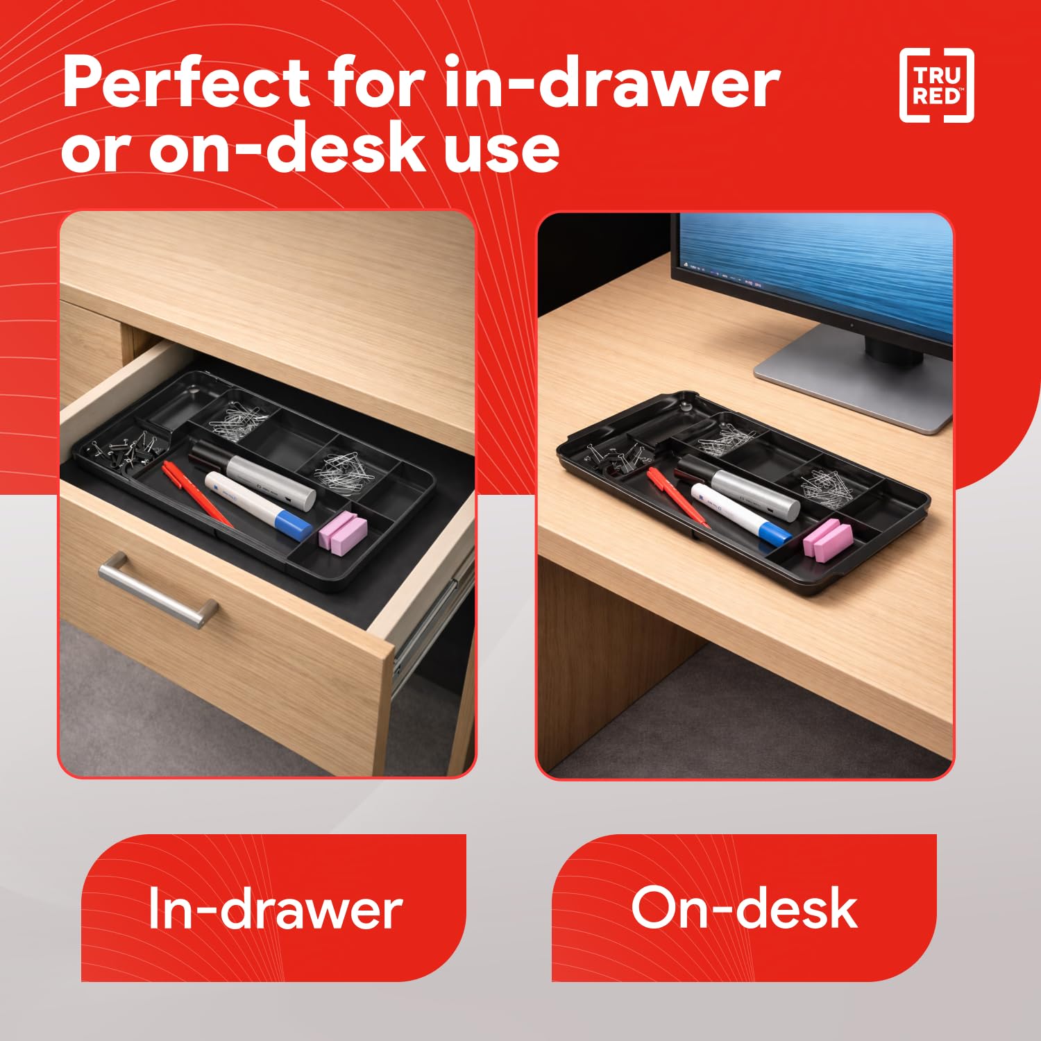 Amazon.com: TRU RED Expandable Plastic Drawer Organizer, 7