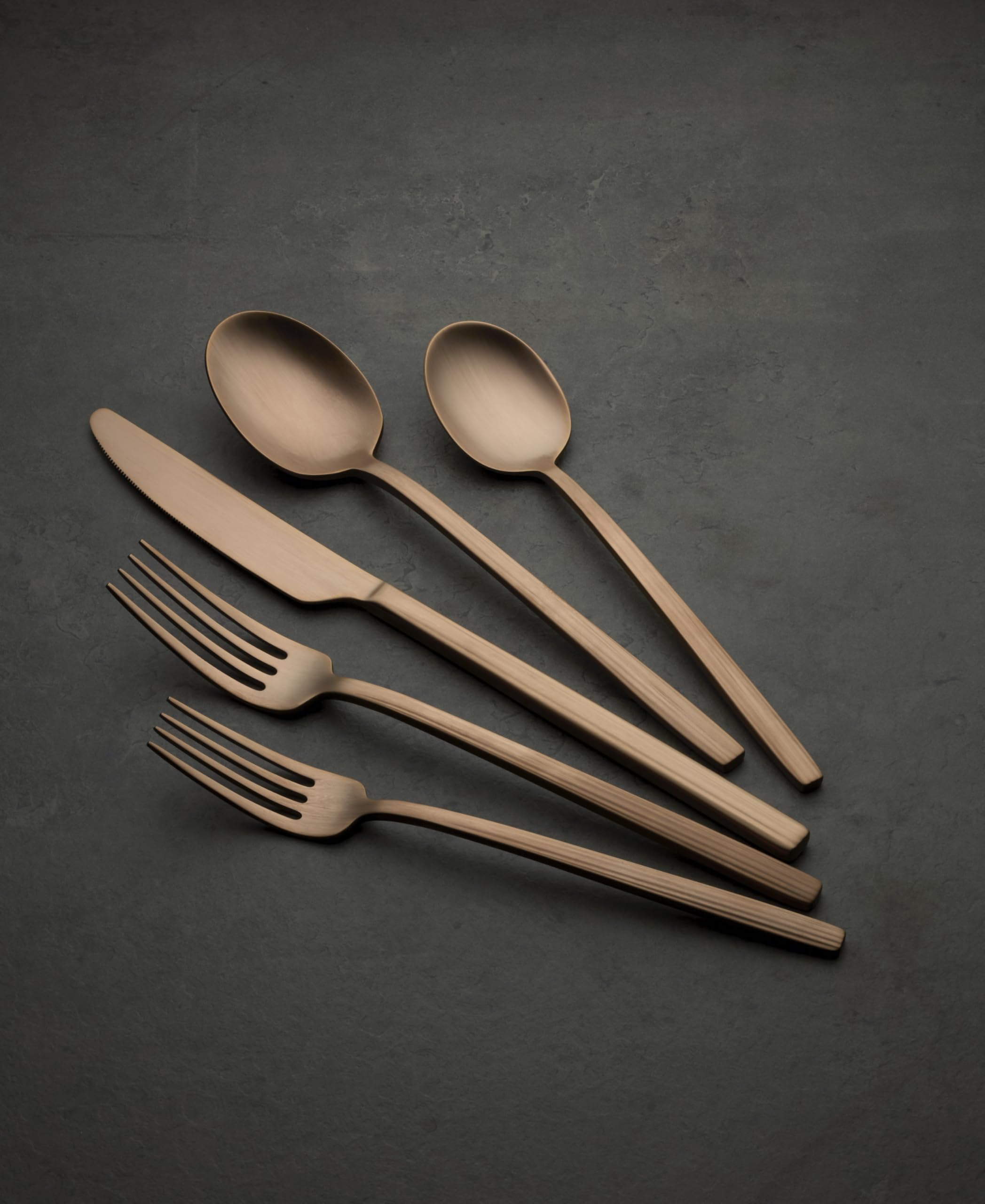 Oneida Dean Rose Gold Satin 20-Piece Silverware Set for 4, Flatware — Amazon image 6