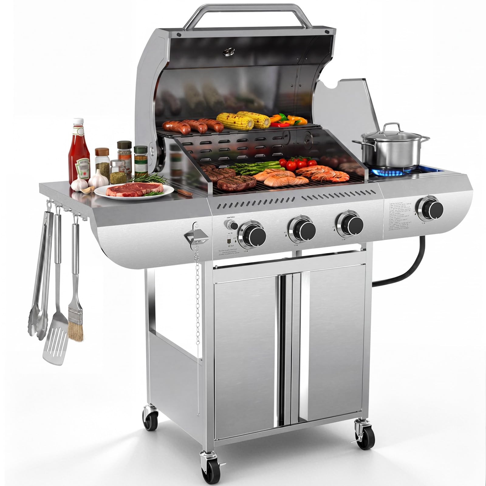 Electactic 3-Burner Propane Gas Grill