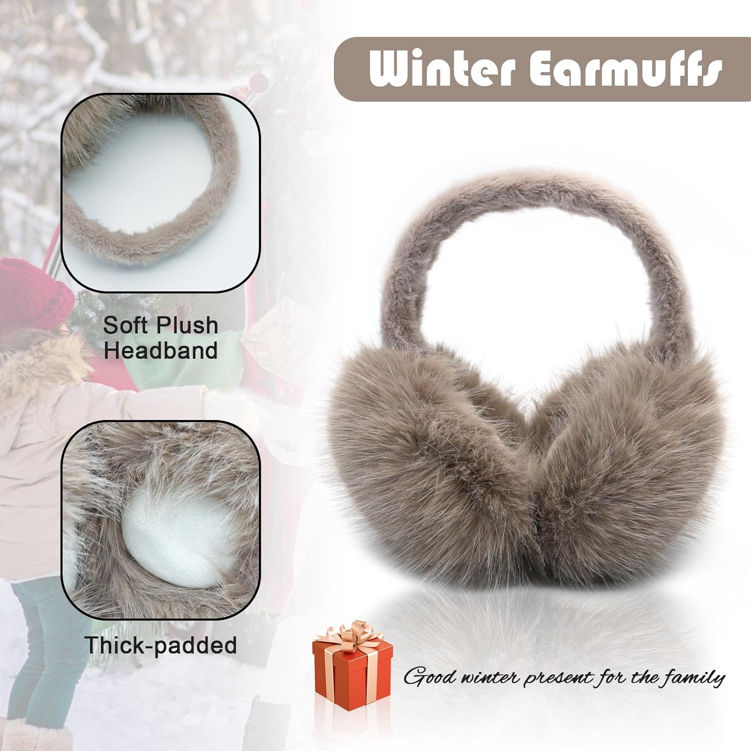 Women Winter Ear Muffs Fluffy Faux Fur Earmuffs Foldable Ear Warmer Girls Soft Ear Covers - Image 5