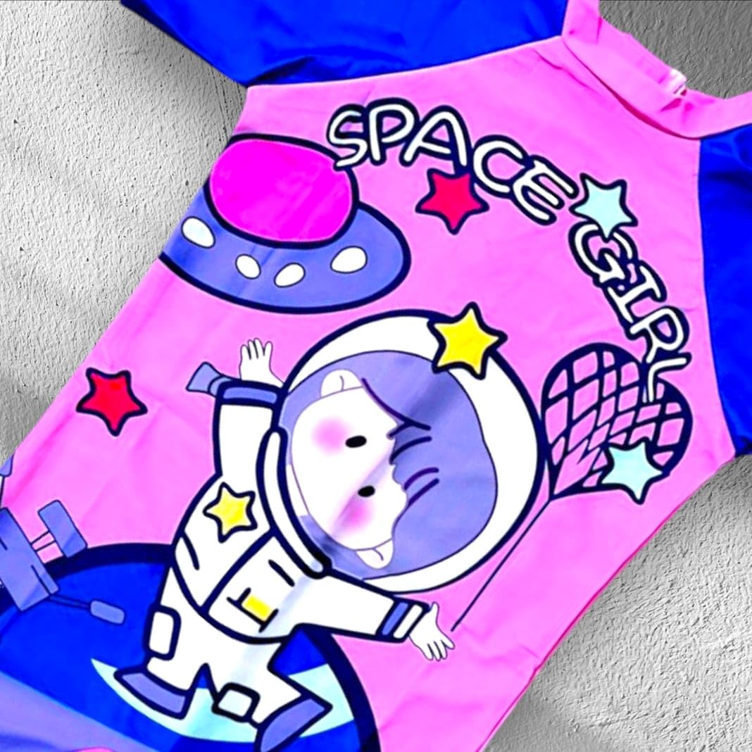 THE MORNING PLAY Morex Swimming Costume for Kids Girls & Boys One-Piece Swimwear Swimsuit Set Unisex (MODAL-2001) (in, Age, 3 Years, 4 Years, Regular, PINK-SPACE-GIRL-STYLE-10) - Image 8 thumbnail