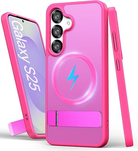 Miniatura 45 de Funda para Samsung Galaxy S25 Edge, compatible con MagSafe y soporte integrado, probada contra caídas de grado militar, mate, resistente, a prueba