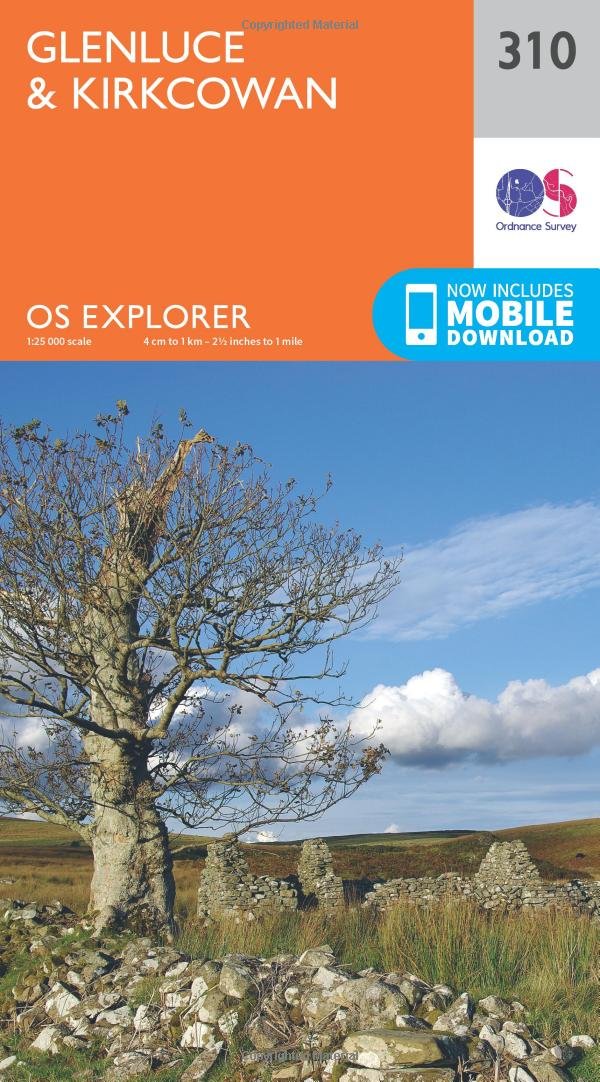 Glenluce & Kirkcowan Map | Southern Upland Way | Ordnance Survey | OS Explorer Map 310 | Scotland | Walks | Hiking | Maps | Adventure