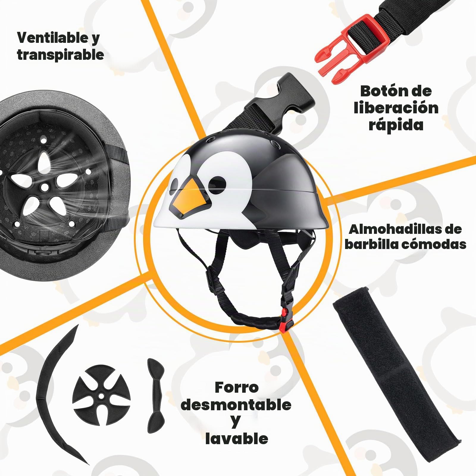 ROCKBROS Casco Bicicleta Niño Casco Infantil de 2-5 Años Protección de Cabeza Casco Bici Niña Ajustable de Seguridad para Patinete Ciclismo Scooter