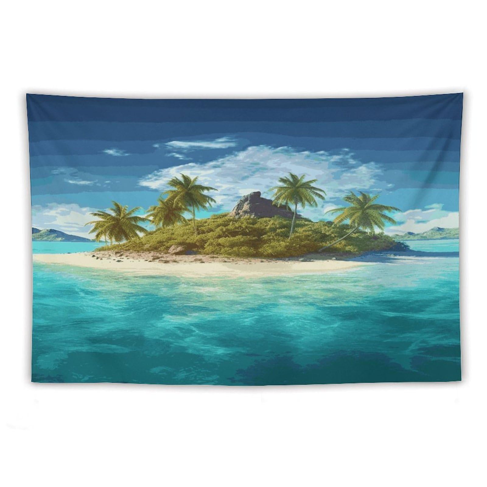 LDGSUPH Tropical Island Tapestry Wall Hanging Decor Anti-fading Aesthetic Wall Tapestries Fashion Wall Blanket Decor Modern Wall Art Tapestry for Bedroom Home Decor 60"x90"
