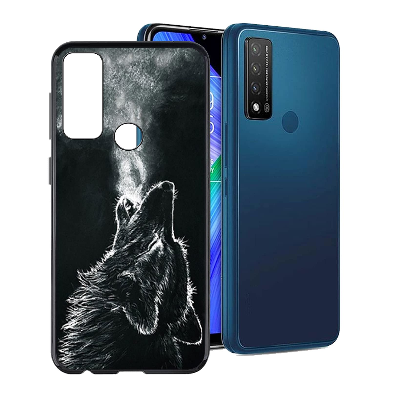 HHUAN Custodia per TCL 20 R 5G (6.52), Ultra Sottile Nero