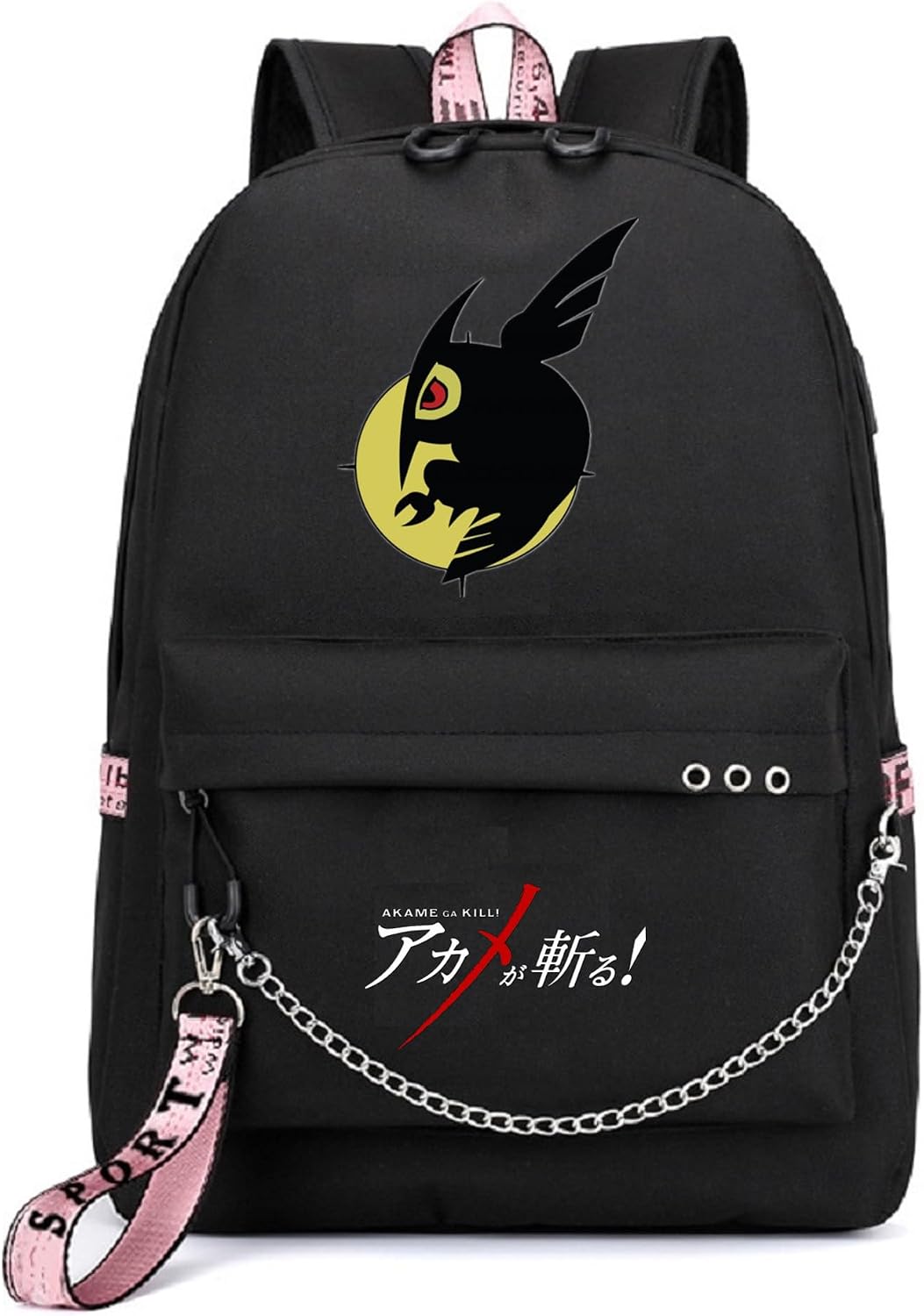 Anime Akame ga KILL Backpack School Bag Night Raid Daypack Shoulder Bag with USB Port 3