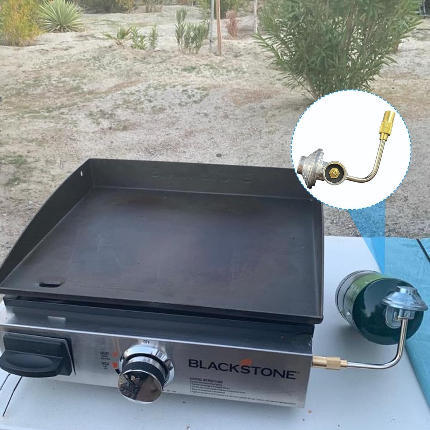Griddle Regulator Replacement Parts Connect 1 lb to 20 lb Propane Tank - Compatible with Blackstone 17" & 22" Tabletop Griddles