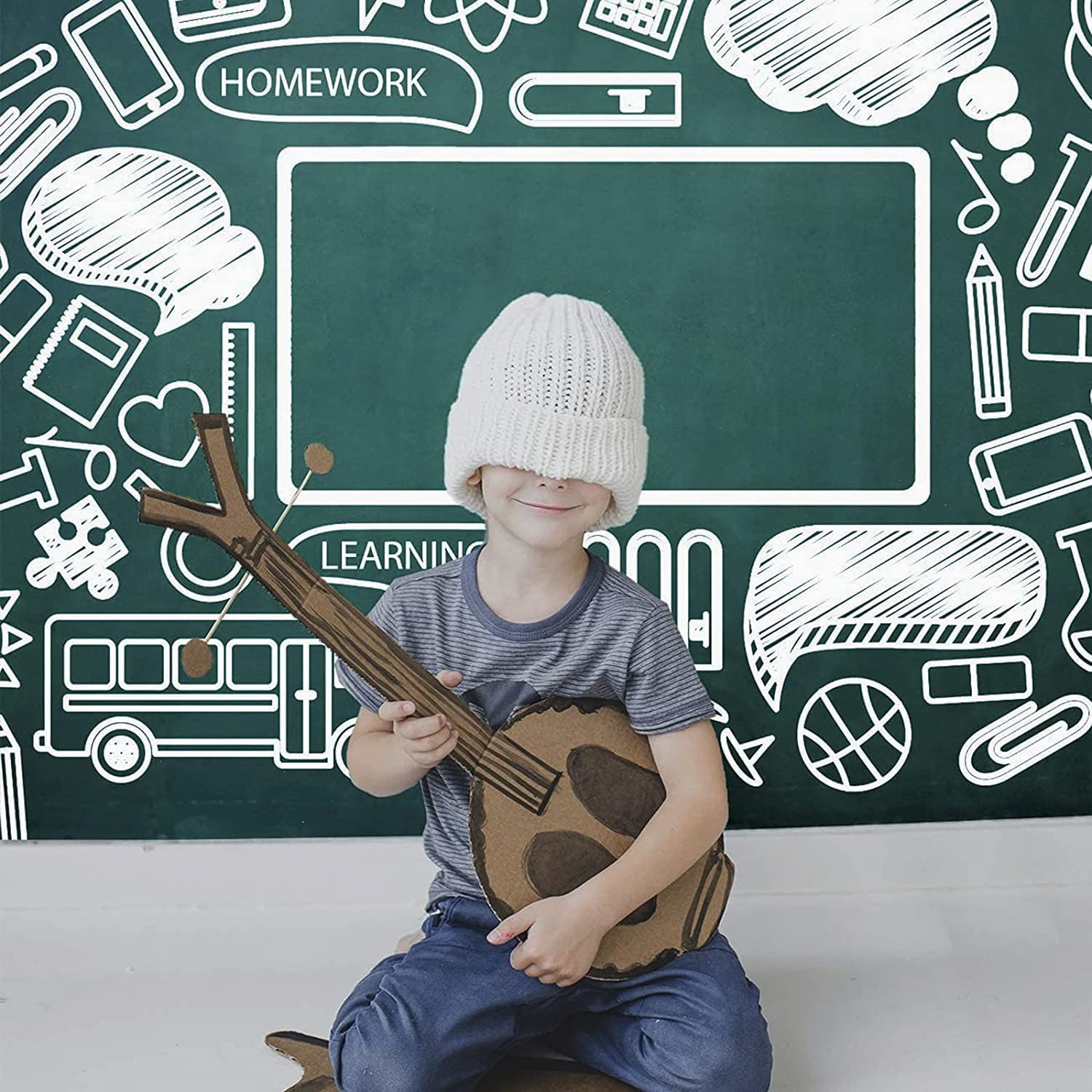 Parssufy Green Board (45X200Cm) Wall Sticker Removable Decal Chalkboard With 5 Chalks For Home School Office College Room Kitchen Kids (Green), Polyvinyl Chloride 4